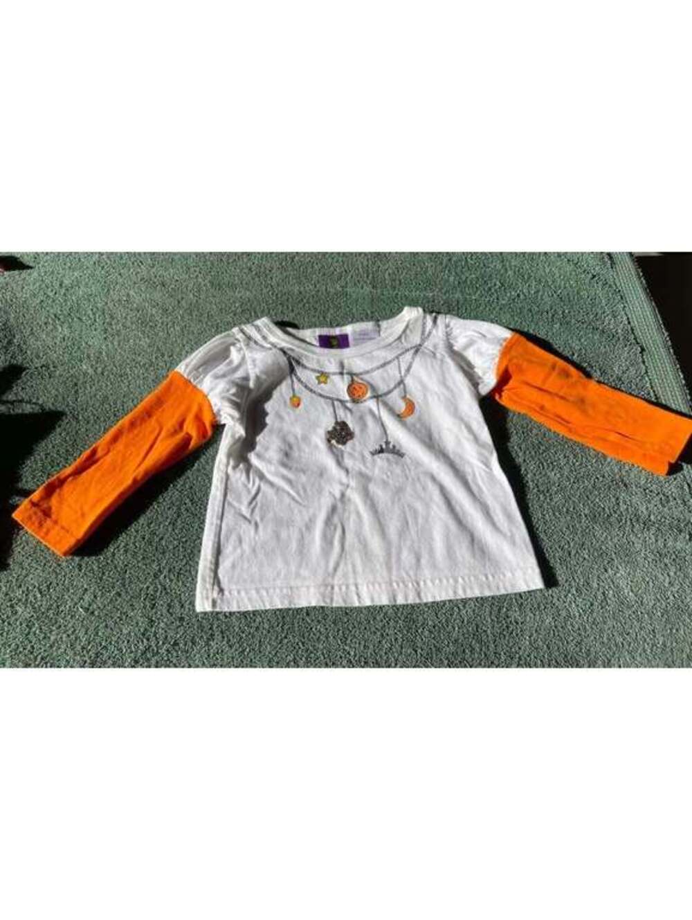 Baby Girls 18 Months Halloween Necklace Graphic Long-Sleeve Shirt